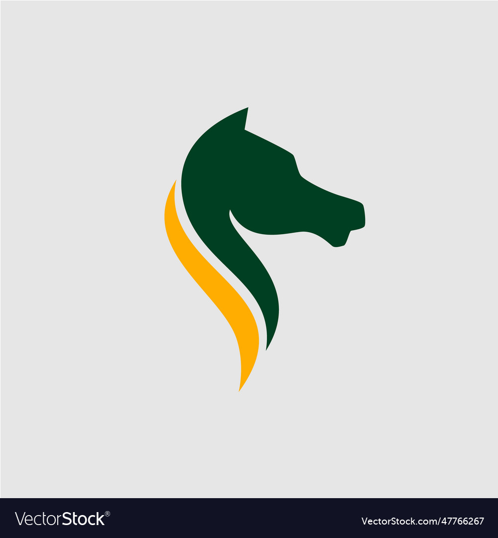 Horse Face Logo Emblem Template Royalty Free Vector Image