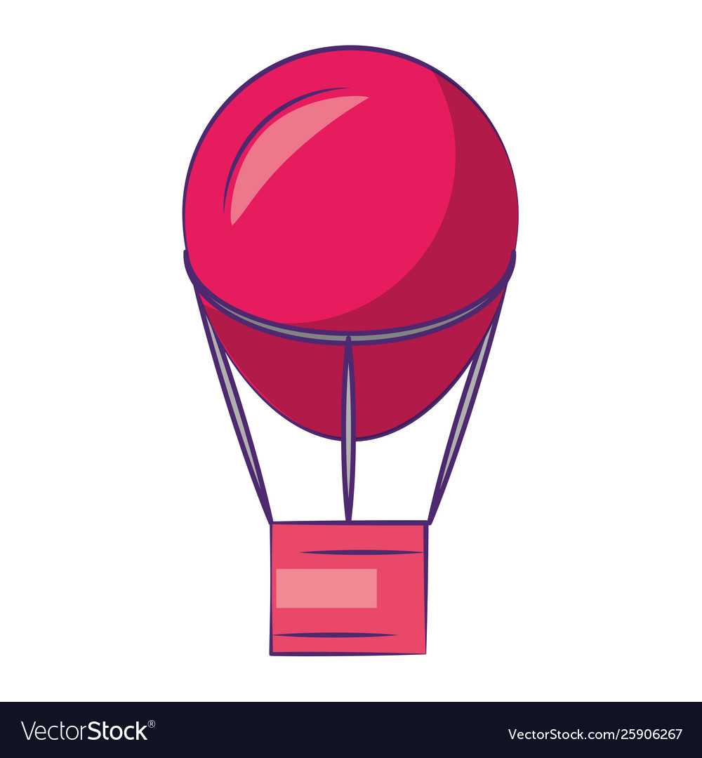 Hot air balloon symbol isolated cartoon Royalty Free Vector