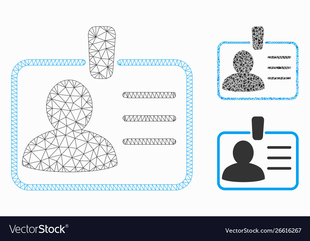 Personal badge mesh 2d model and triangle