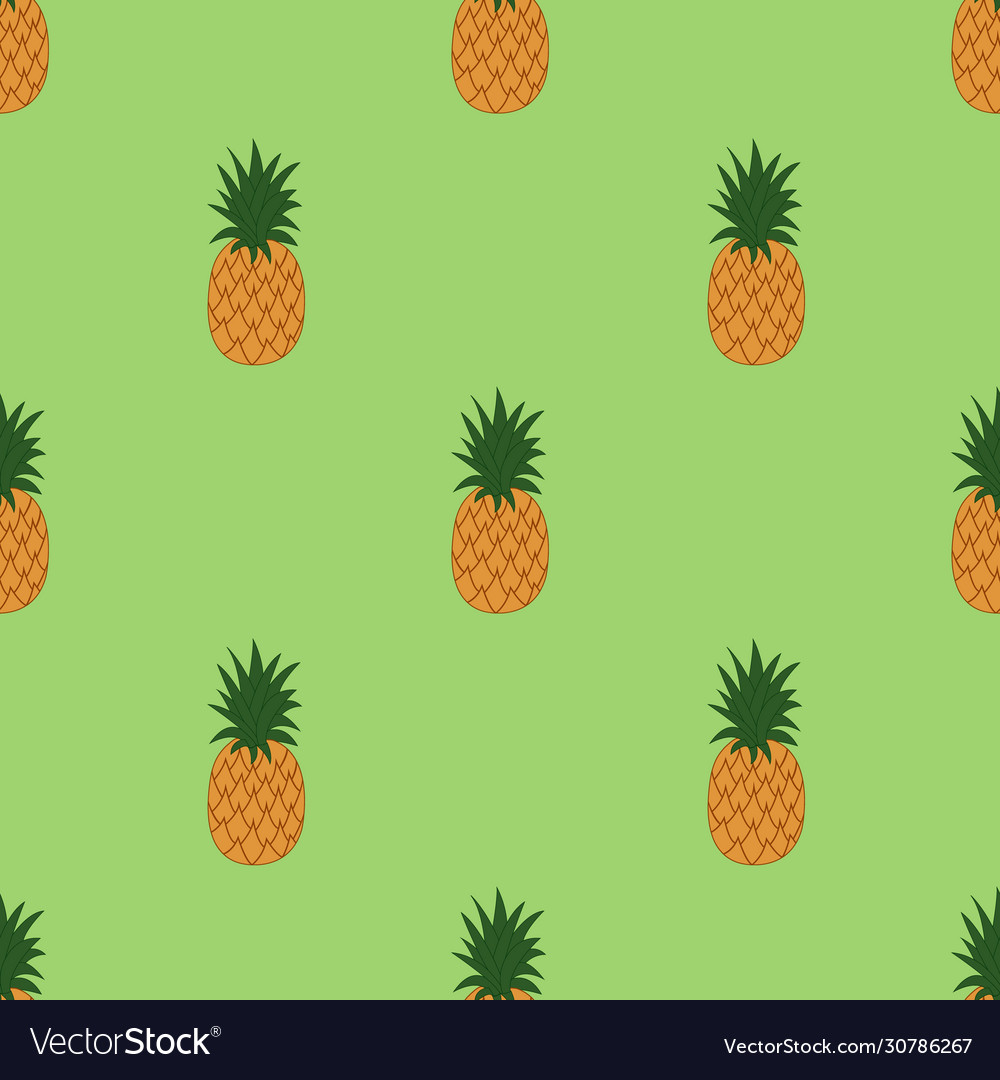 Seamless pattern with pineapples