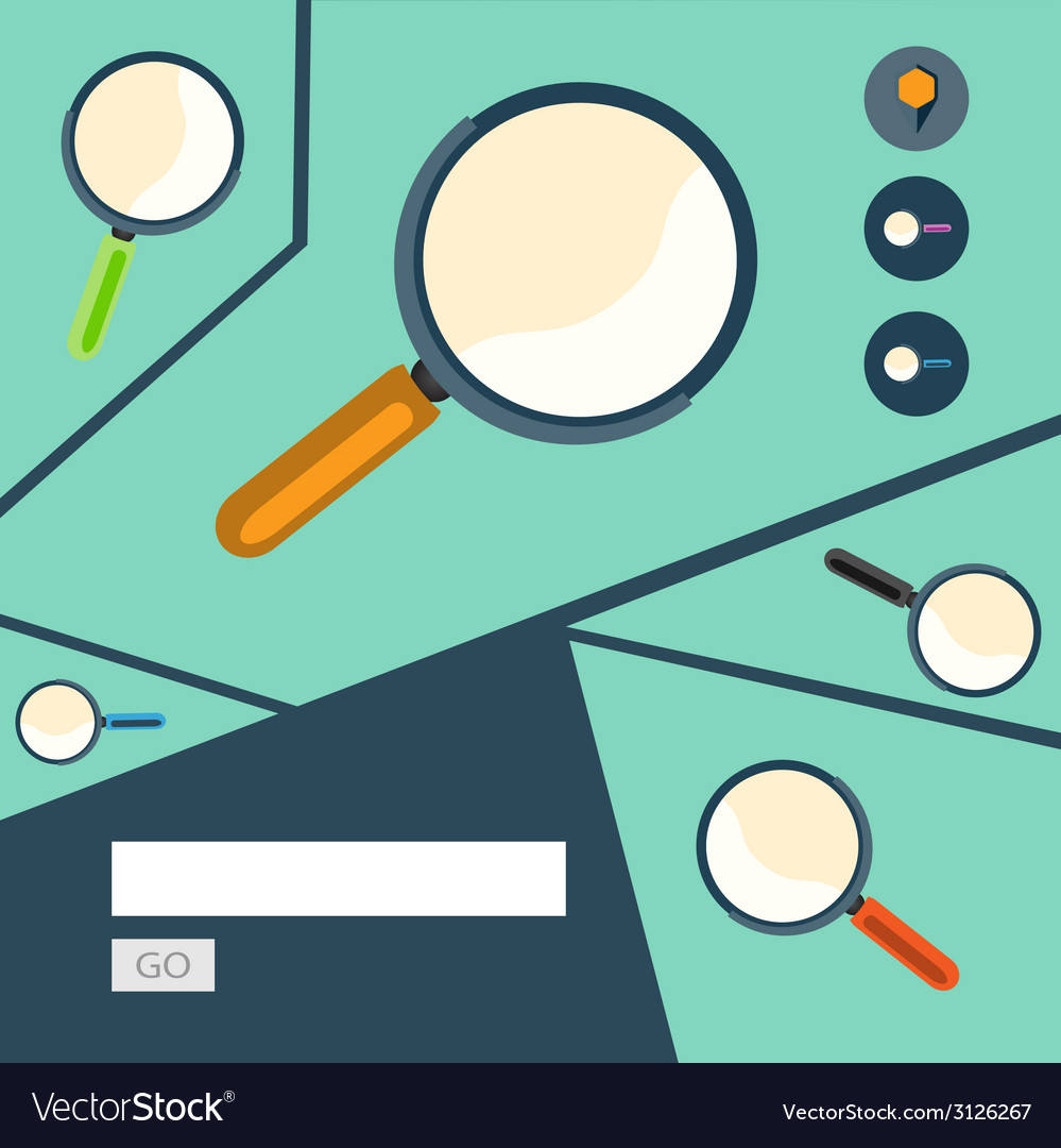 Set of flat design concepts for web and printing