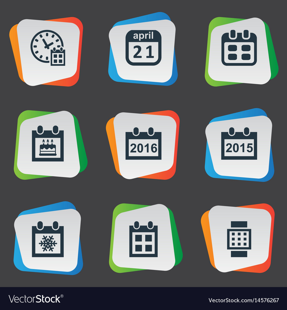 Set of simple time icons