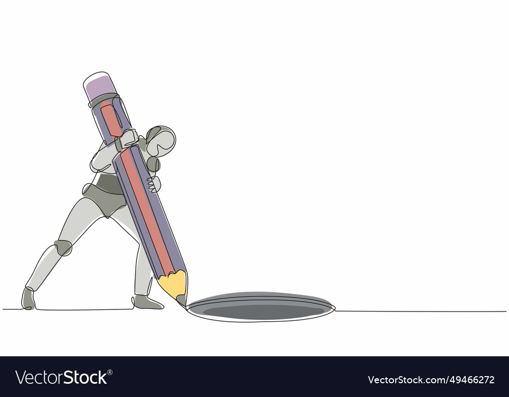 Continuous one line drawing robot making circle