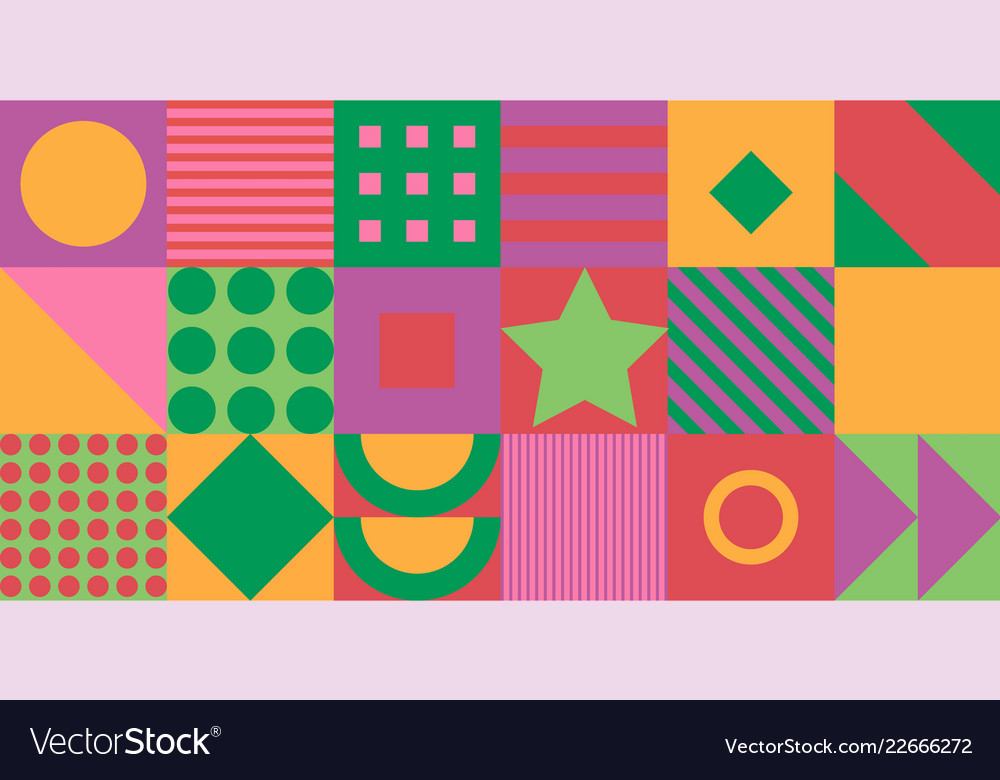 Geometric pattern background flat design vector image Geometric pattern background flat design