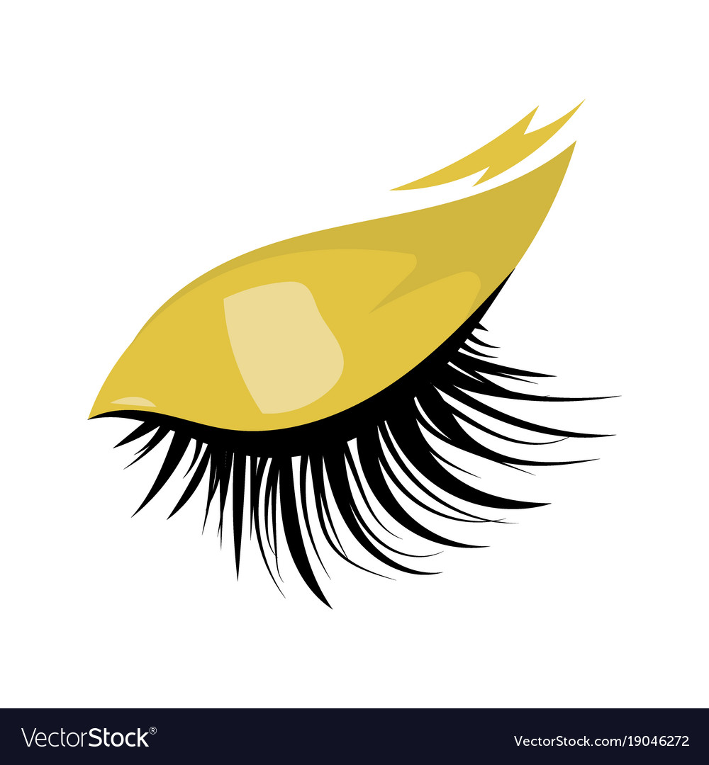 Logo of eyelashes stylized hair abstract lines