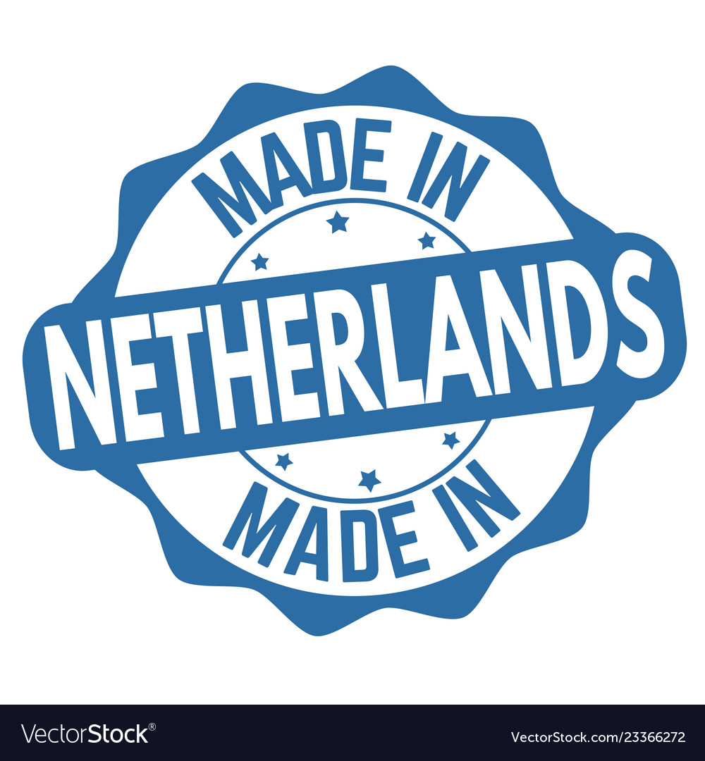 Made in netherlands sign or stamp