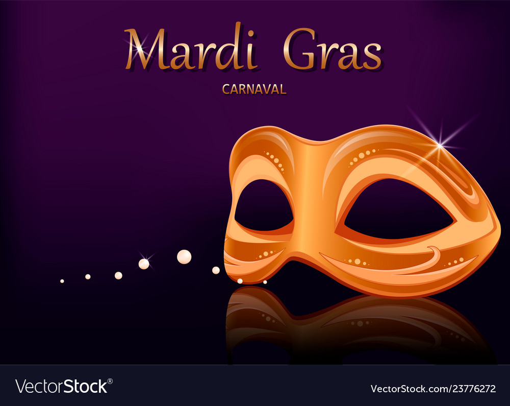 Mardi gras carnival mask greeting card