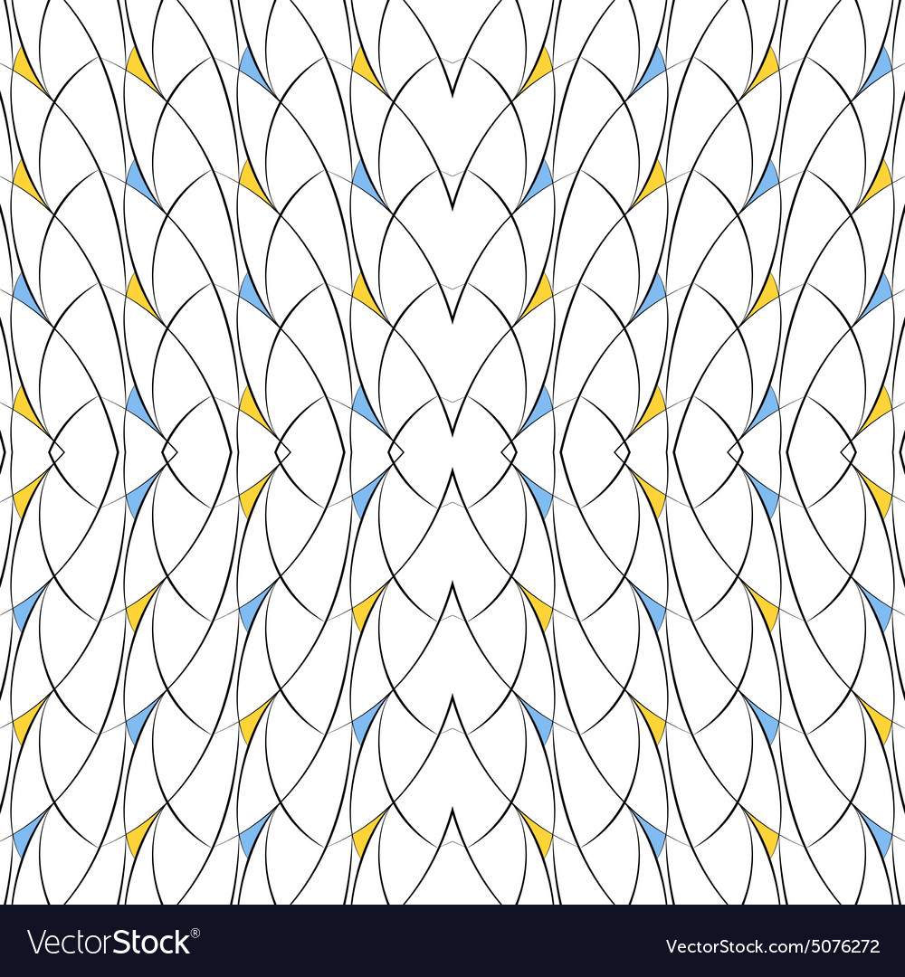 Seamless pattern of lines arcs and triangles