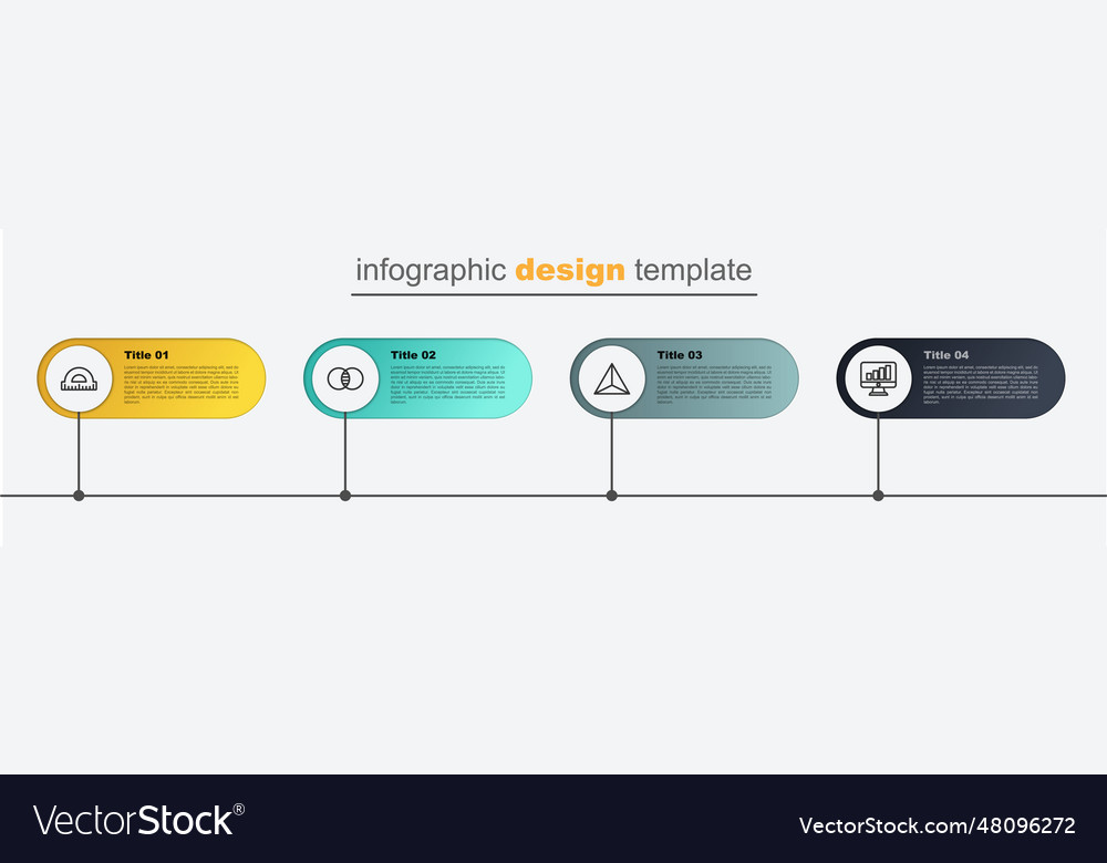 Set line computer monitor with graph chart vector image Set line computer monitor with graph chart