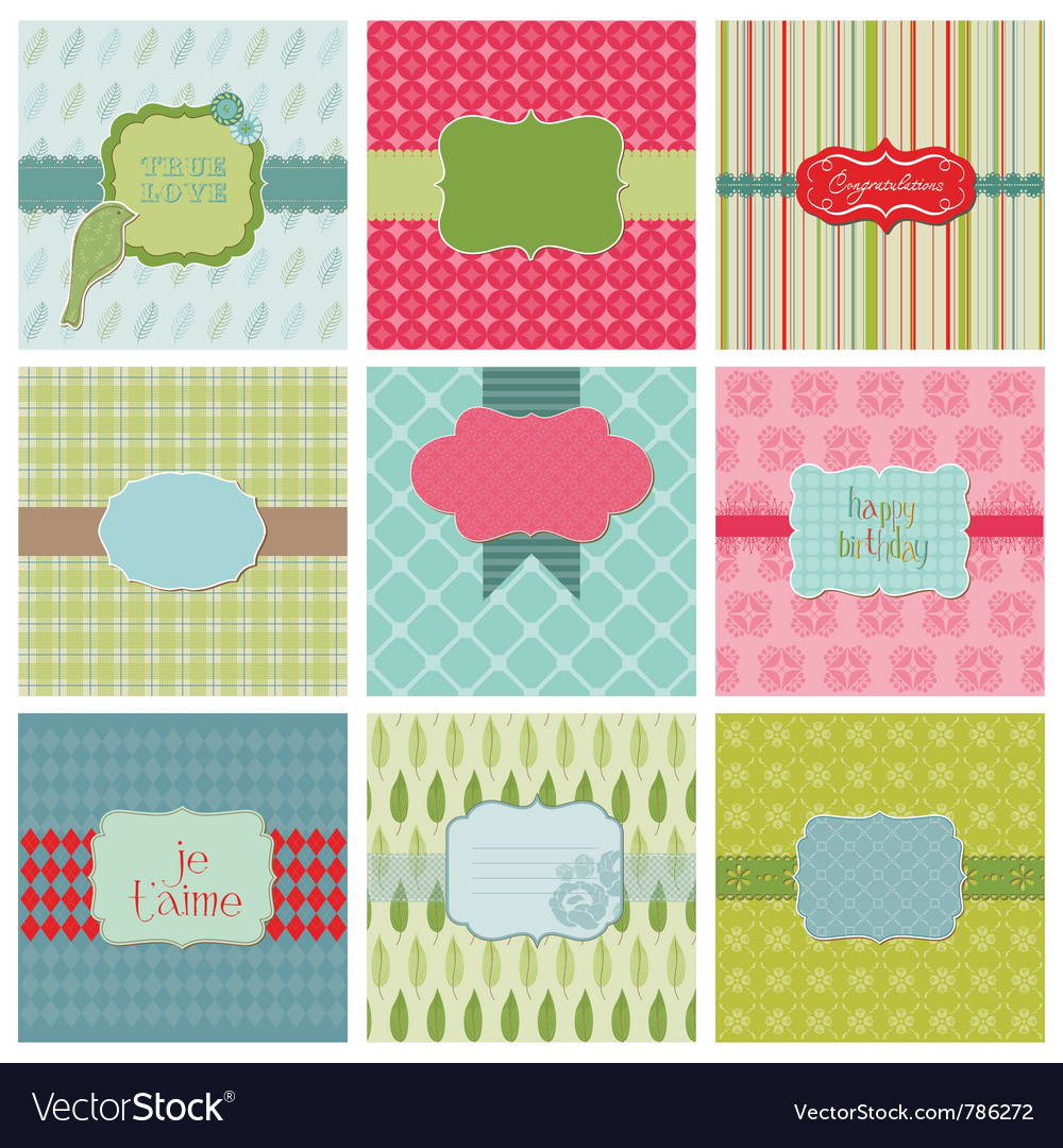 Set of beautiful cards Royalty Free Vector Image