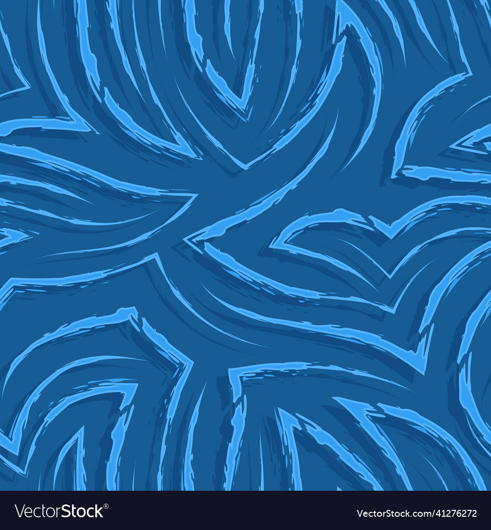 Simple seamless pattern in blue color from stripes