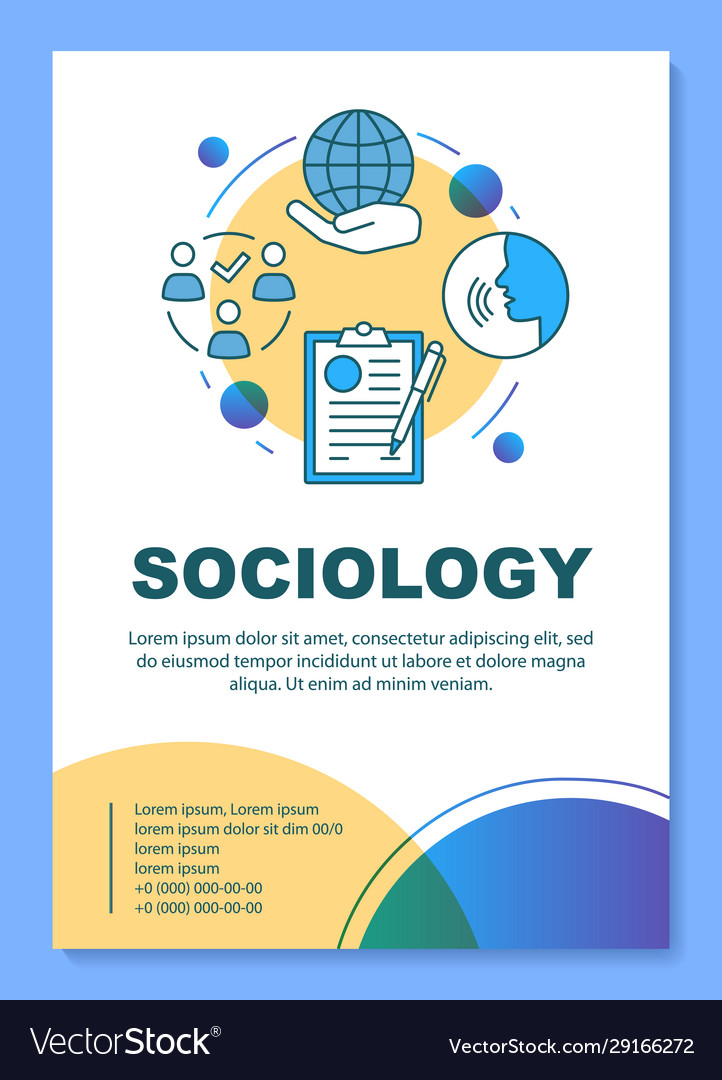 Sociology poster template layout public opinion Vector Image