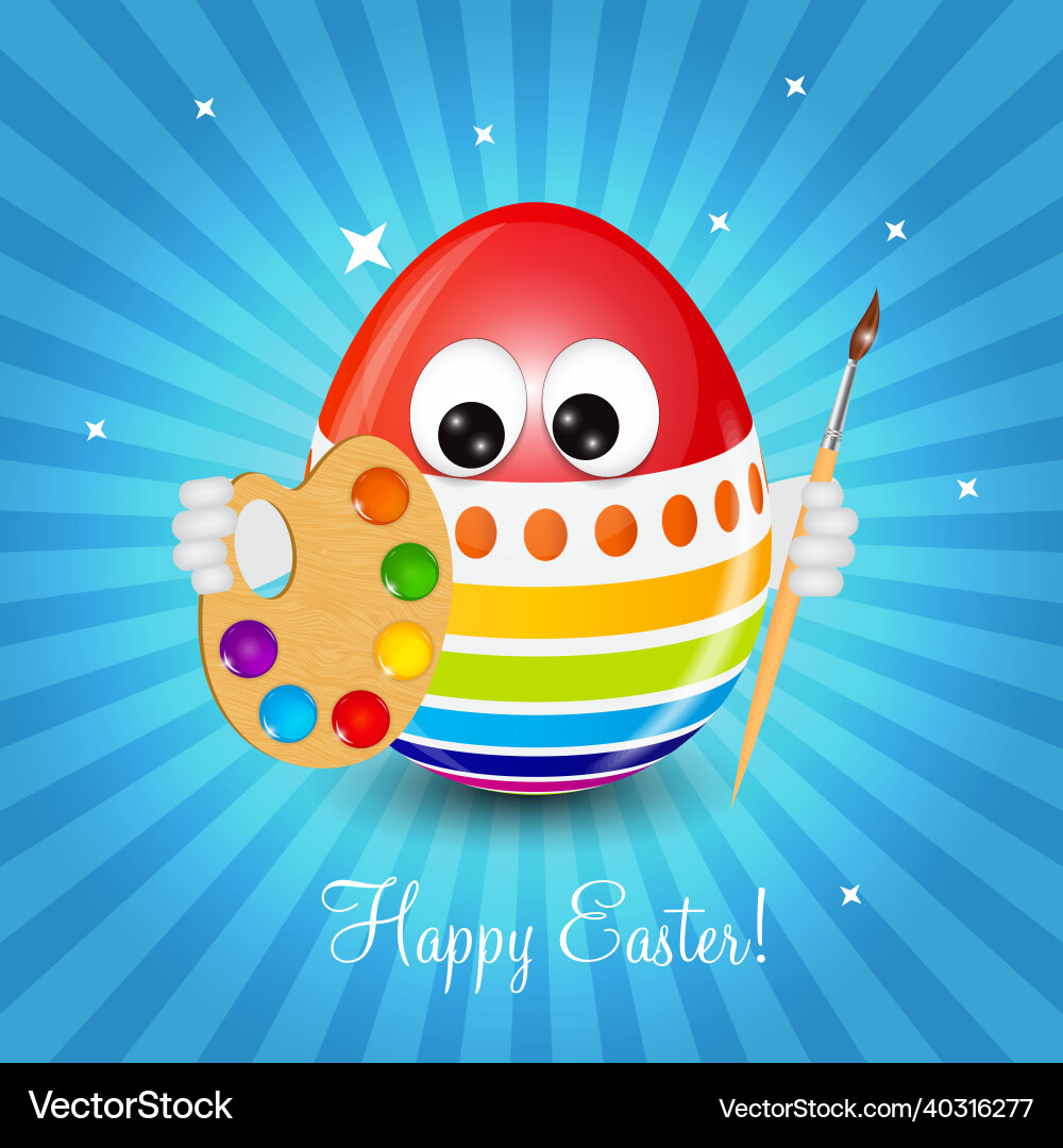 Beautiful easter egg background Royalty Free Vector Image
