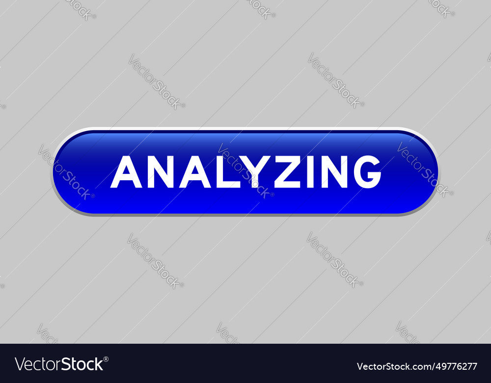 Blue color capsule shape button with word