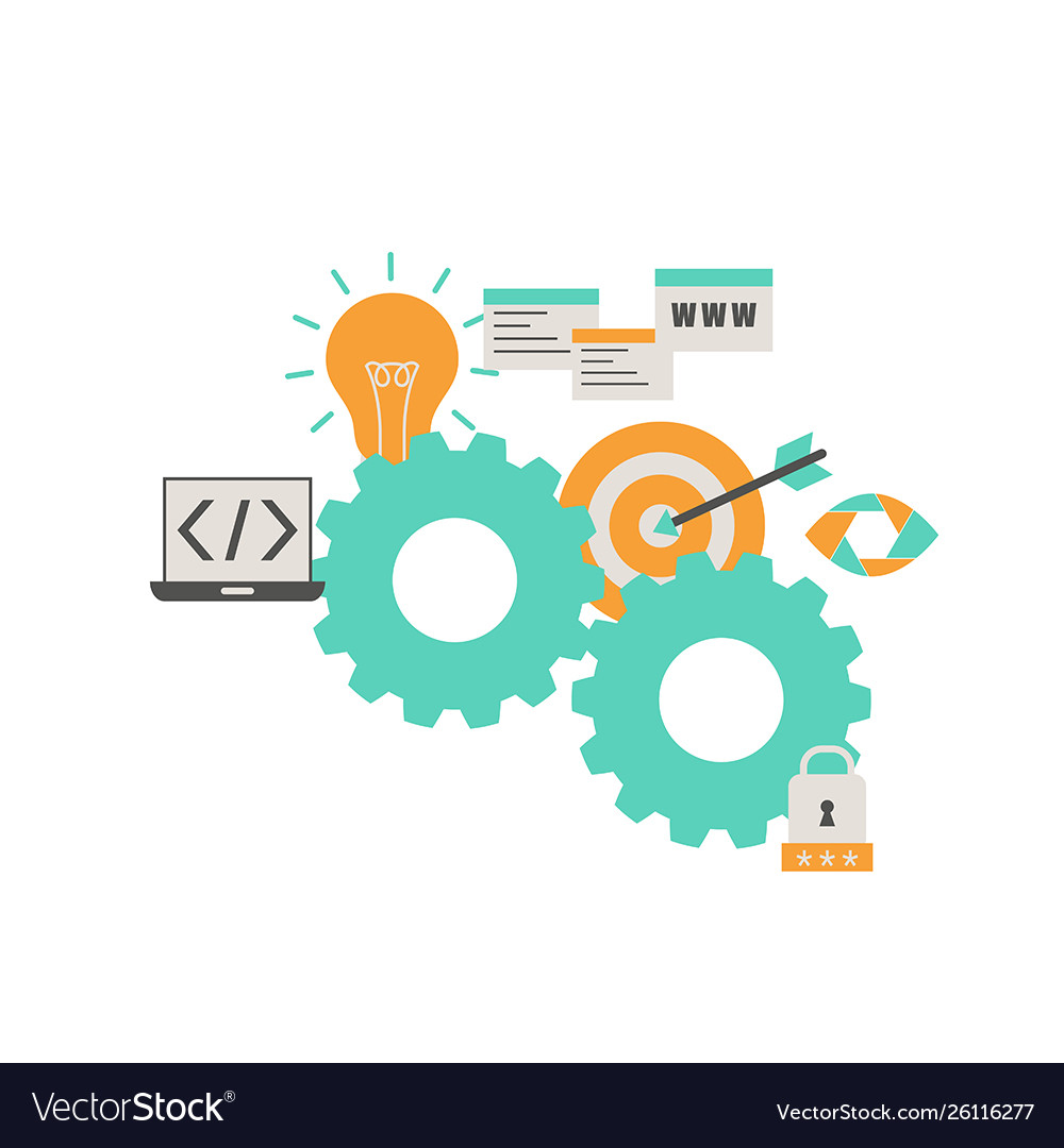 Coding and programming concept vector image Coding and programming concept