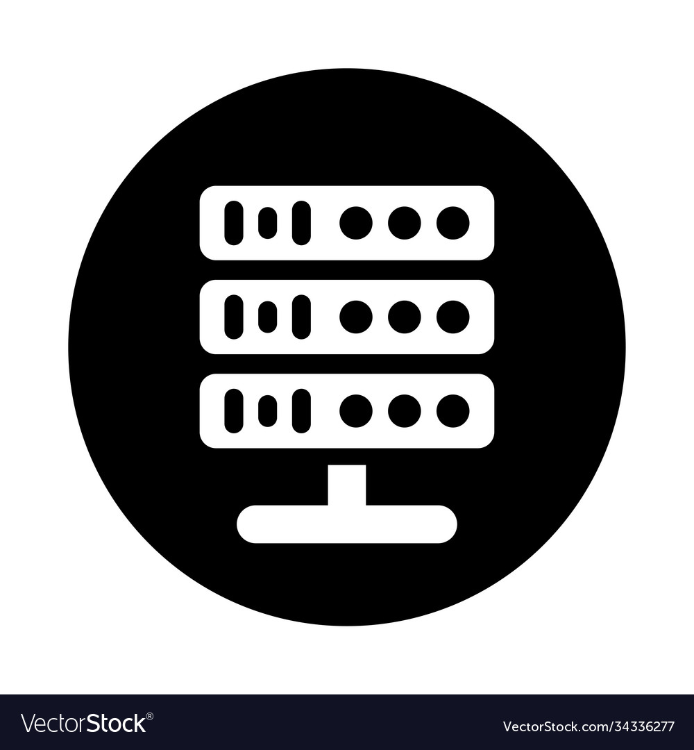 Data database hosting server icon black color
