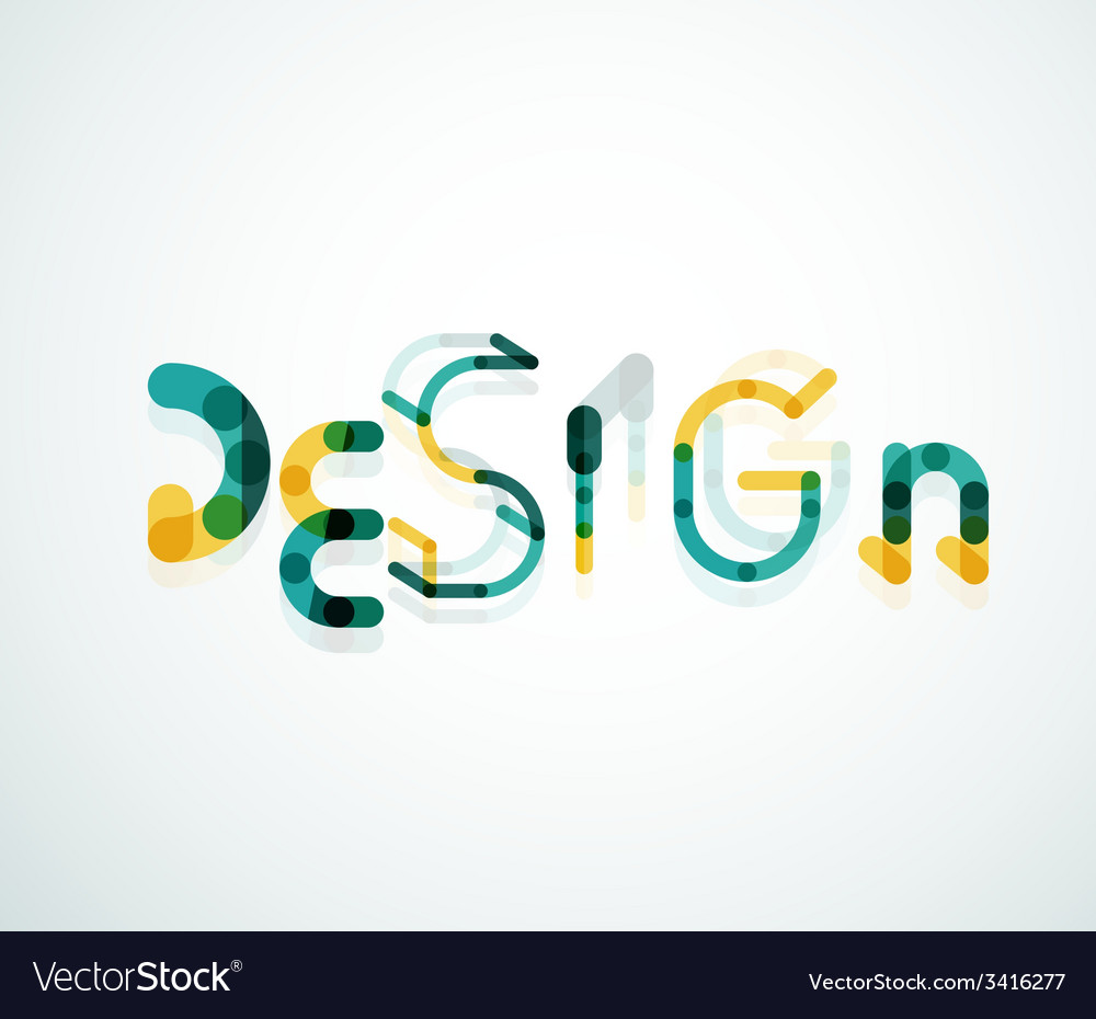 Design word font concept