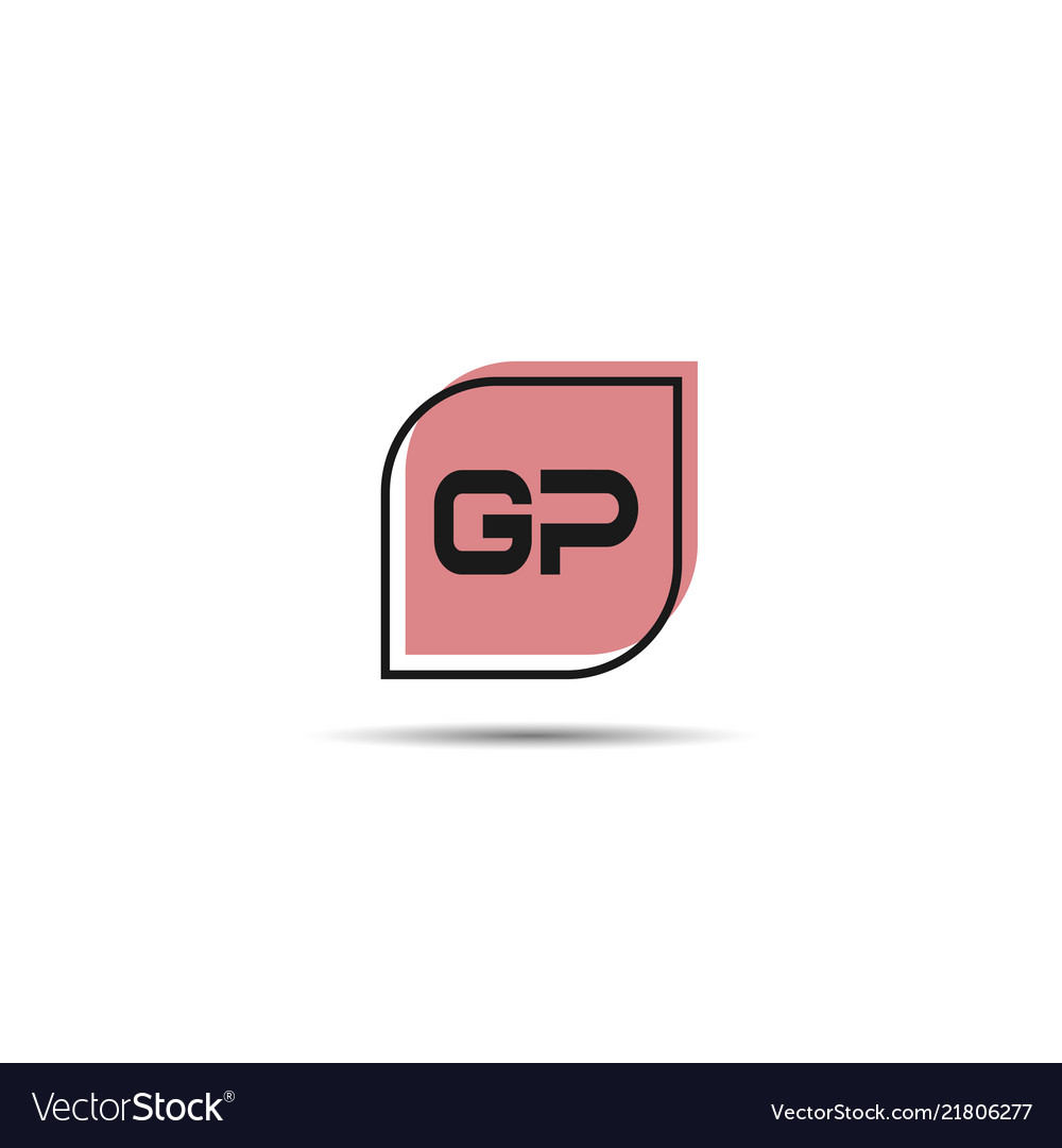 Initial letter gp logo template design