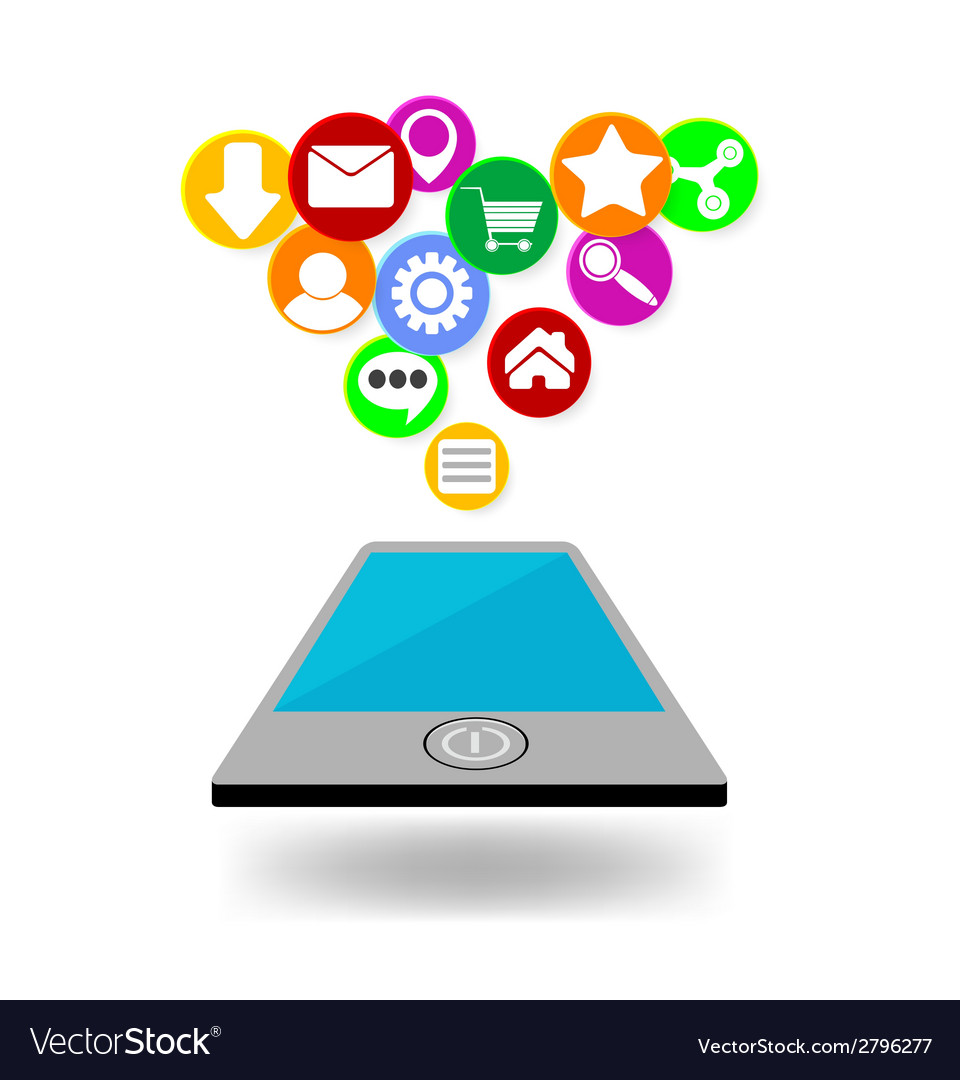 Mobile apps design Royalty Free Vector Image VectorStock