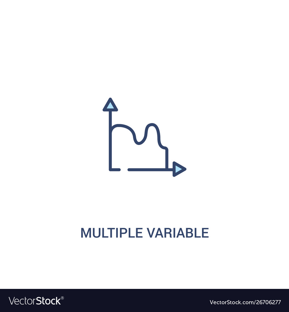 Multiple variable continuous chart concept 2 vector image Multiple variable continuous chart concept 2