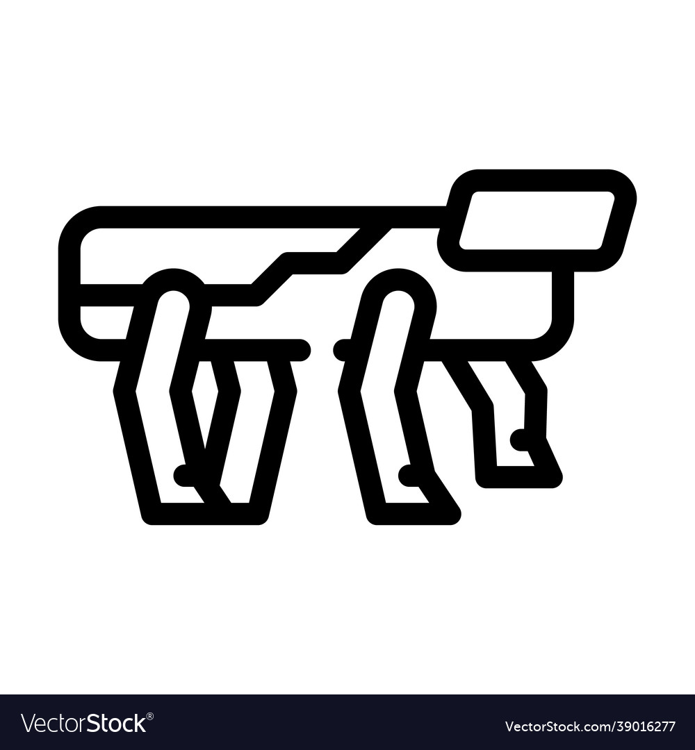 Robodog robot line icon