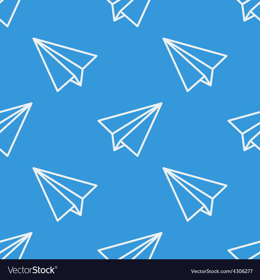 Seamless pattern with paper planes