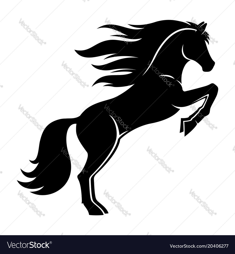 Sign of a black horse Royalty Free Vector Image