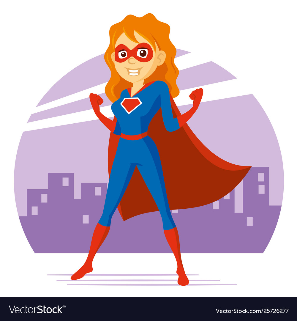 Superhero Mom Cartoon