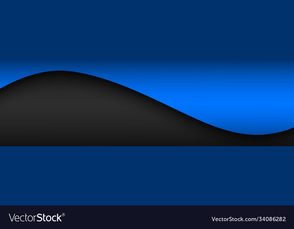 Abstract black and blue wave header