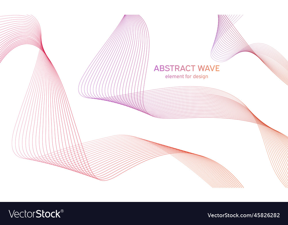 Abstract colorful wave element for design vector image Abstract colorful wave element for design