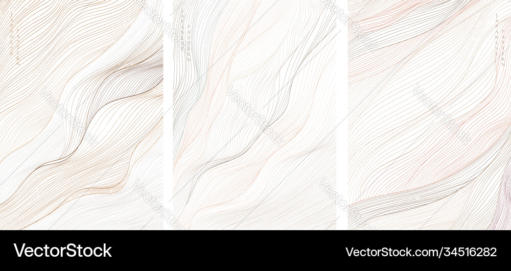 Abstract landscape background with line pattern Vector Image