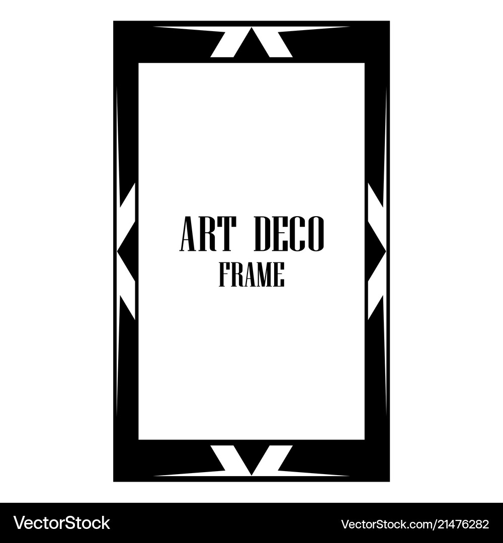 Art deco frame Royalty Free Vector Image - VectorStock