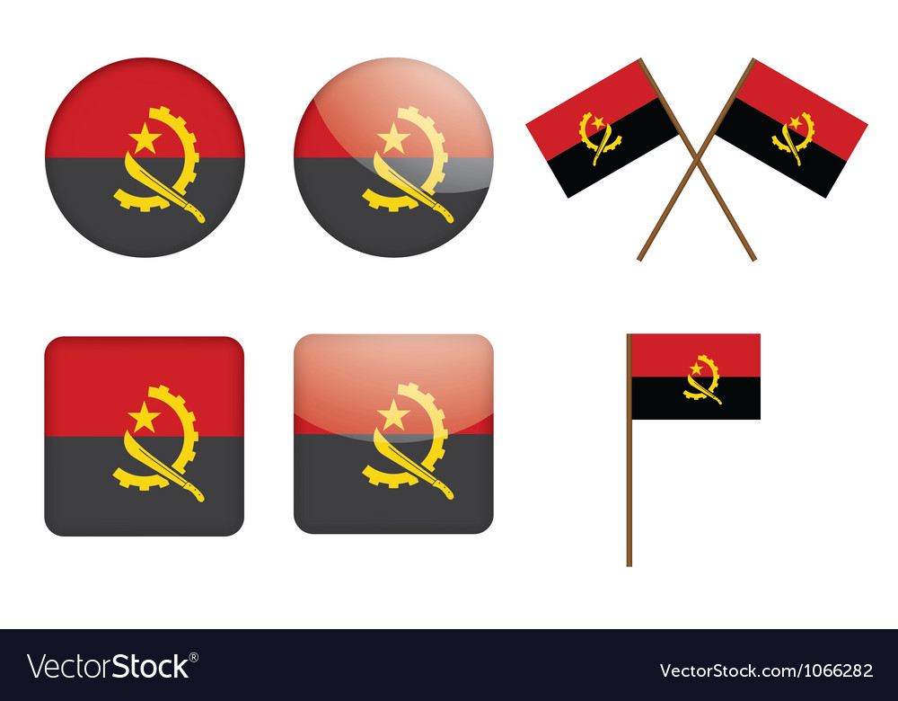 Abzeichen mit Flagge der Angola