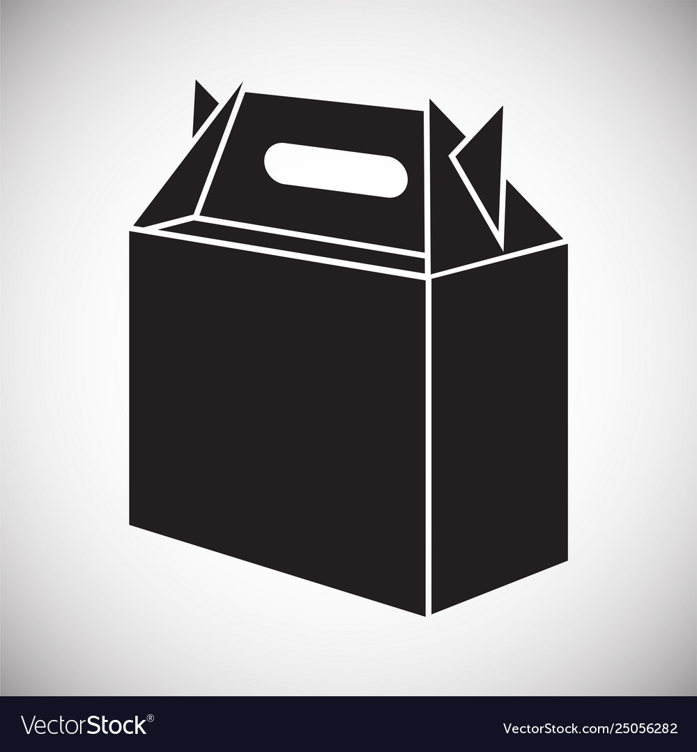 Box icon on background for graphic and web design vector image Box icon on background for graphic and web design
