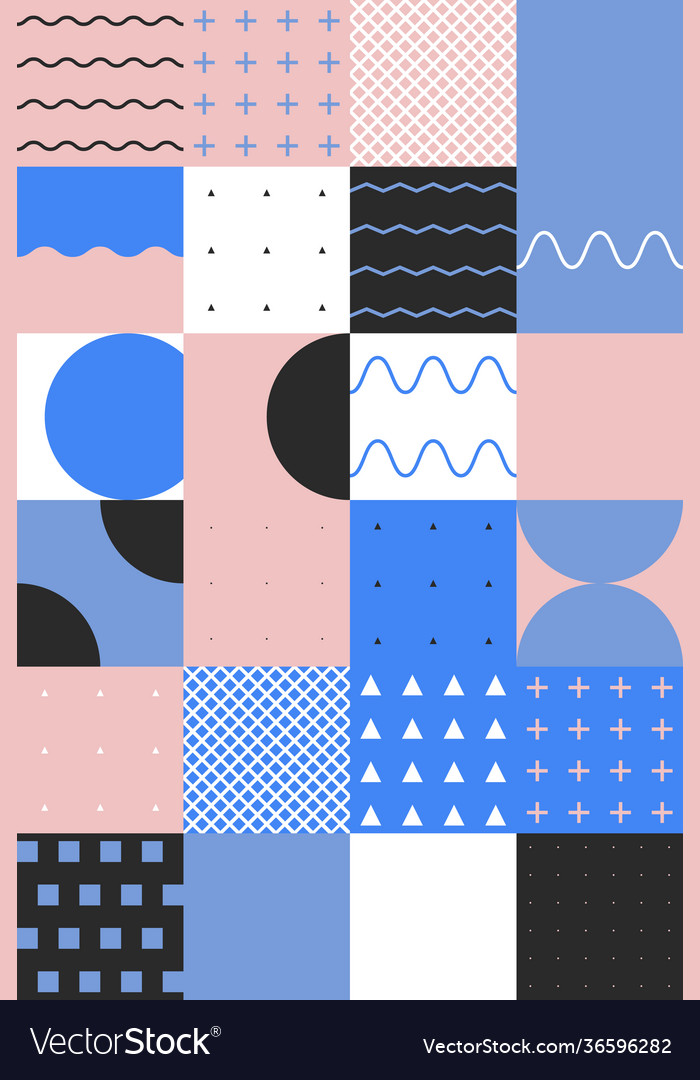 Brutalism design abstract pattern vector image Brutalism design abstract pattern