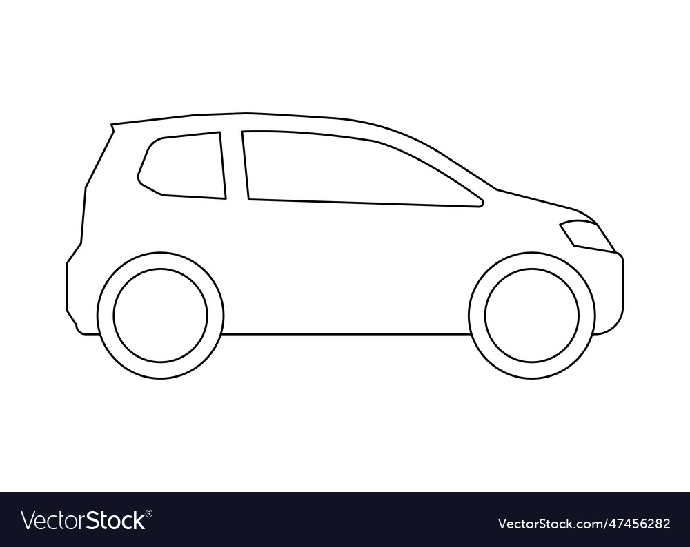 Auto micro Limousine Transport Modell Färbung Linie Symbol vector image Auto micro Limousine Transport Modell Färbung Linie Symbol