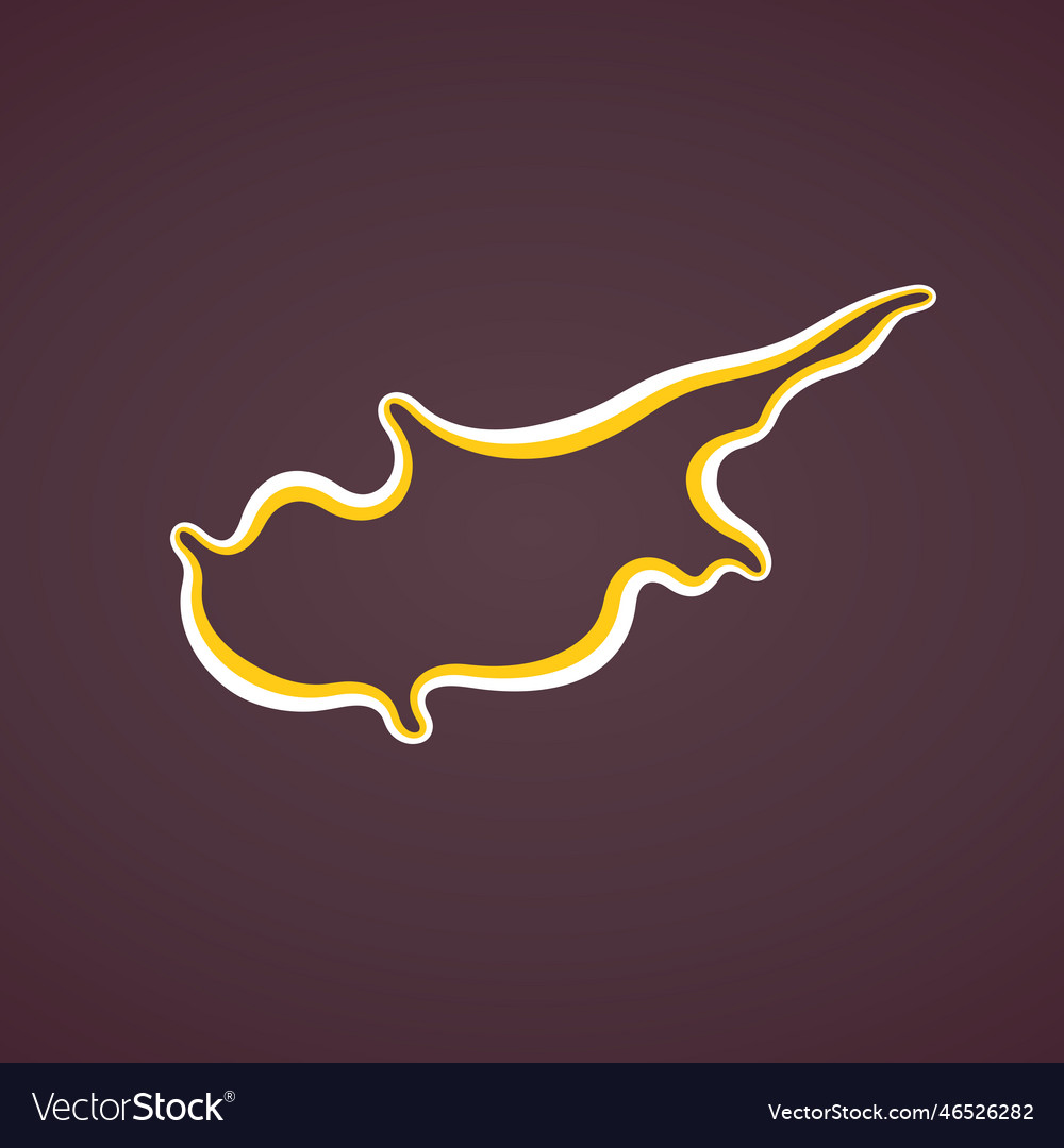 Cyprus Outline Map Royalty Free Vector Image Cyprus Outline Map Royalty Free Vector Image