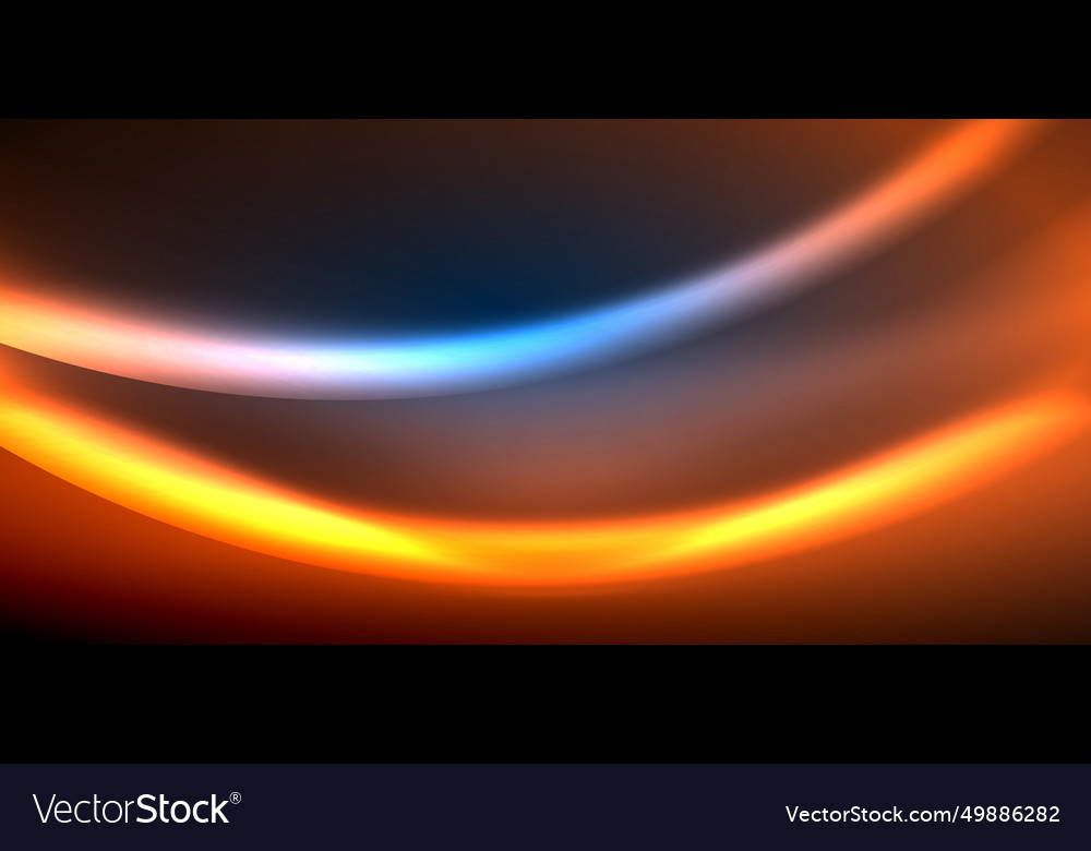 Dynamic waves in ethereal glow of neon lights Vector Image