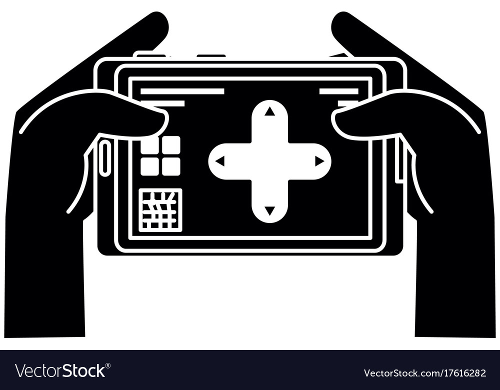 Hand user with drone remote control icon