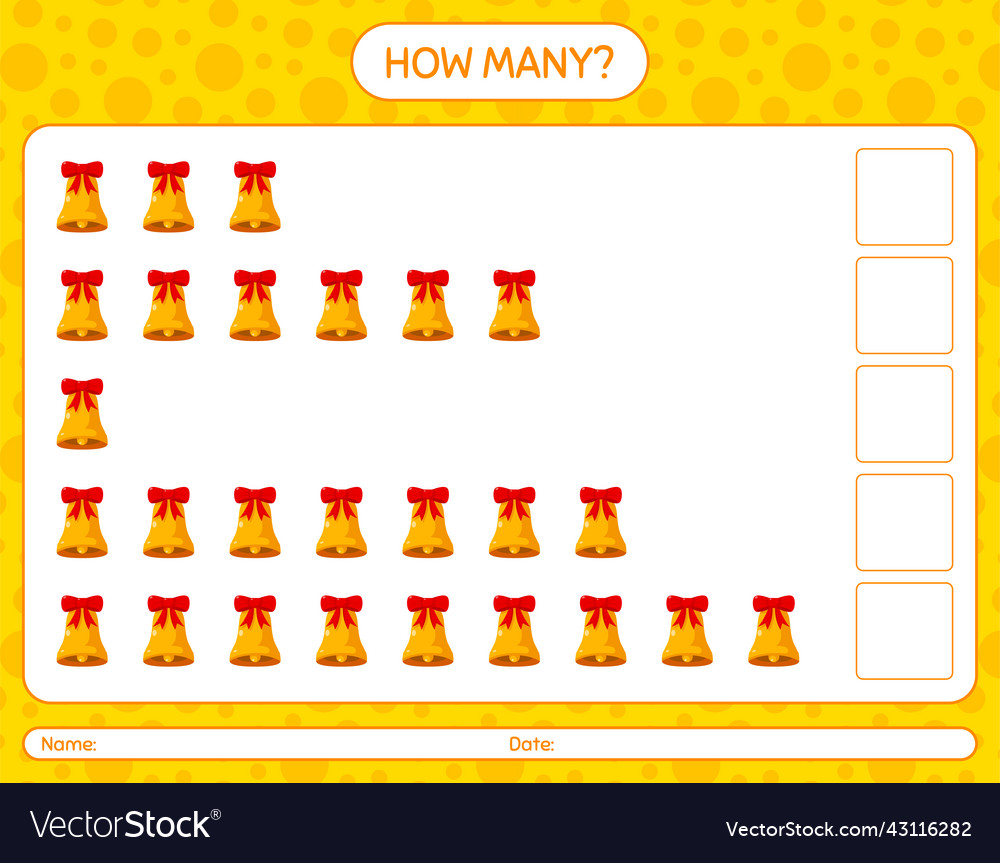 How many counting game with bell worksheet