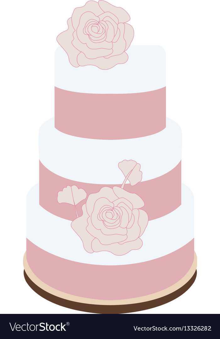 Isolated wedding cake Royalty Free Vector Image