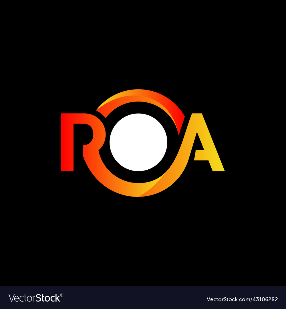 Letter roa creative logo design Royalty Free Vector Image