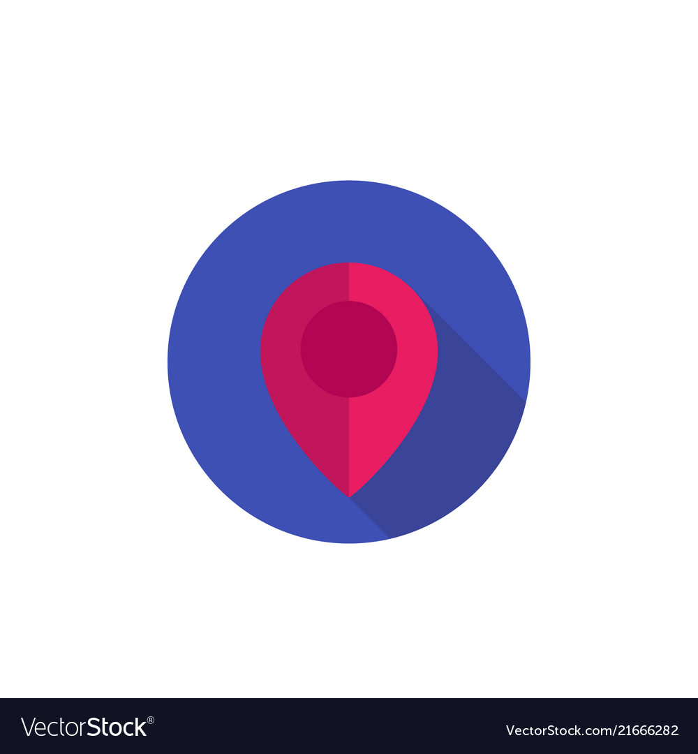 Map pointer pin location icon on white