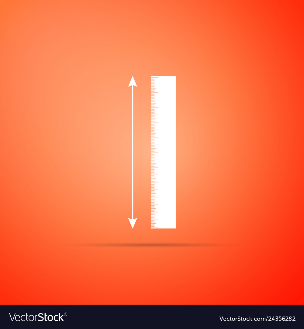 Measuring height and length icon isolated