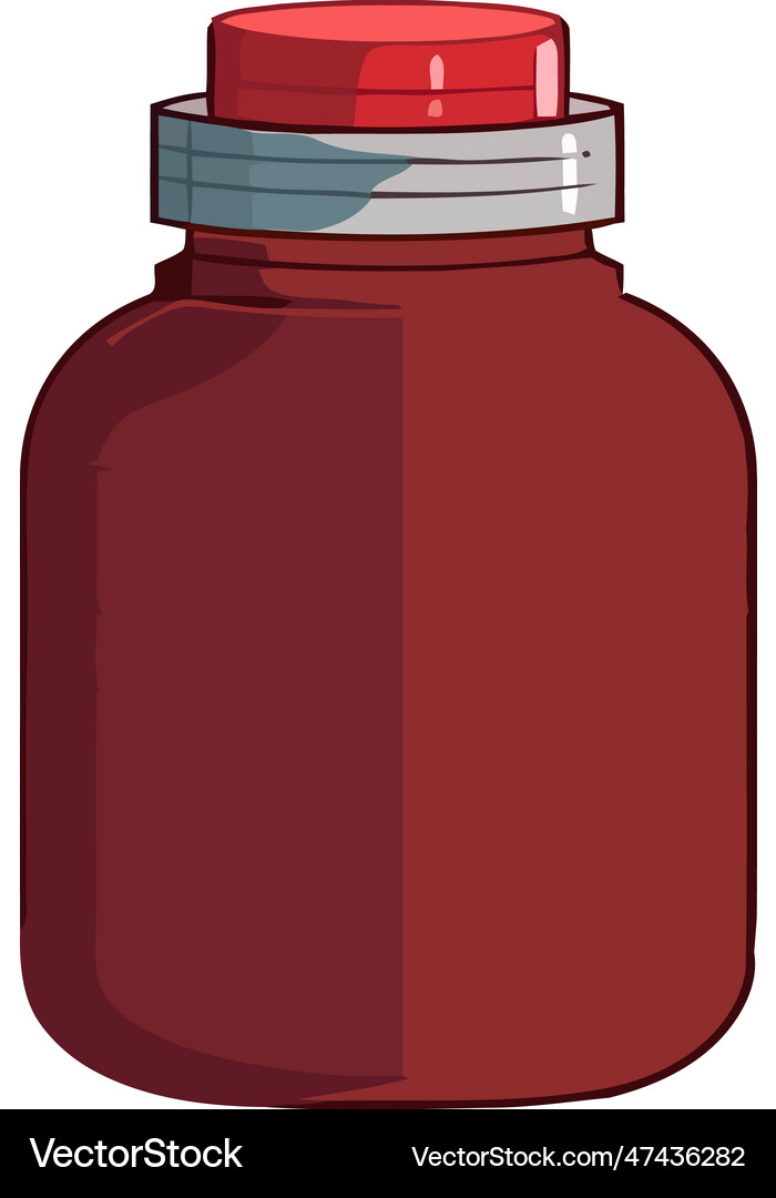 Medicine jar icon isolated on transparent Vector Image