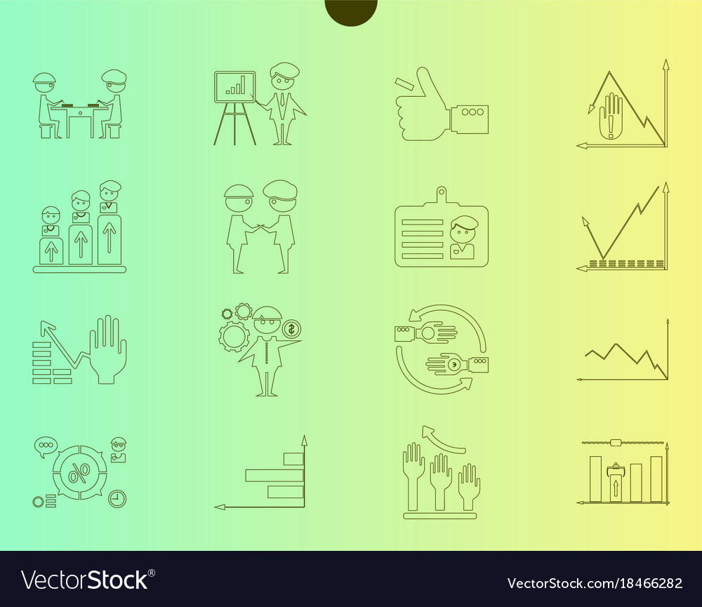 Outline web icon set - money finance payments