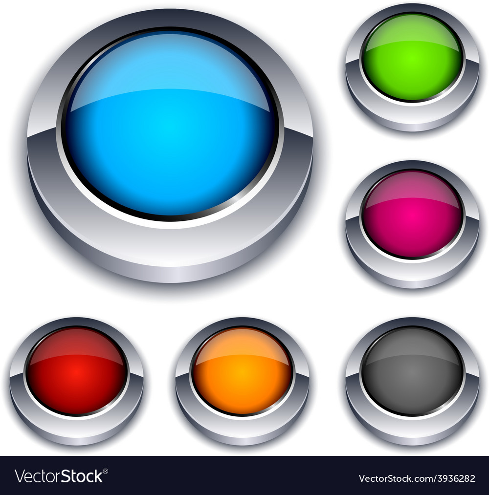 Round 3d buttons