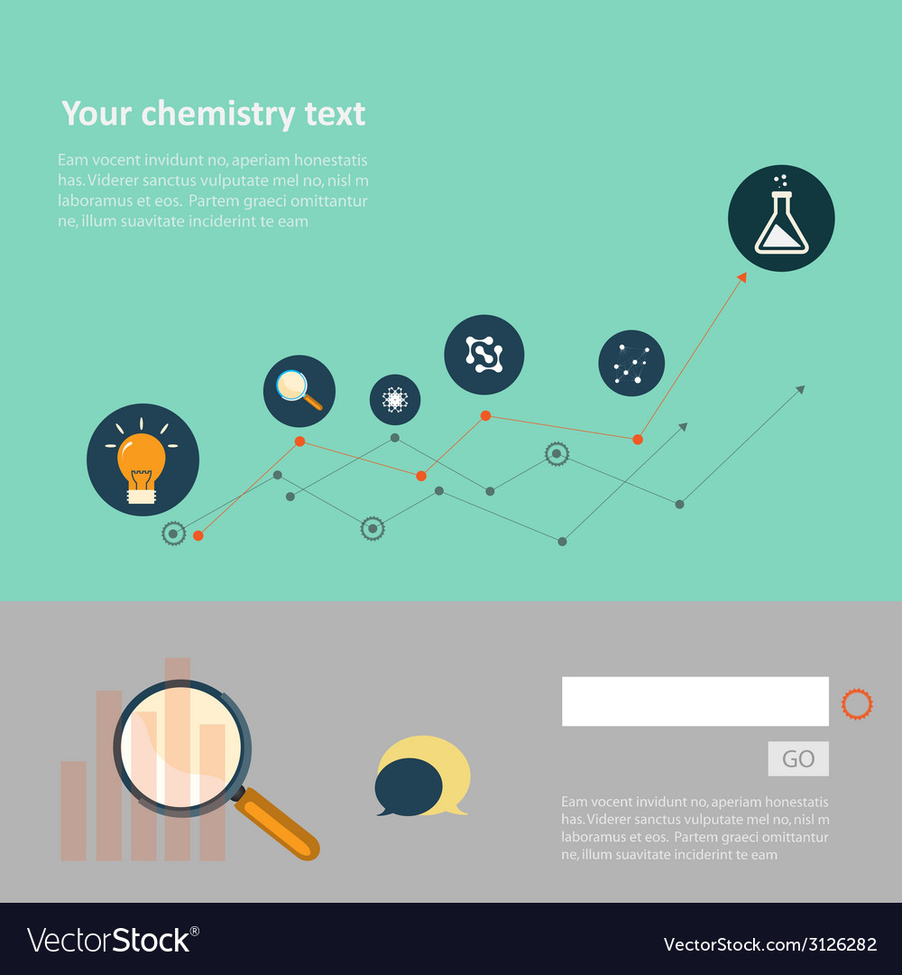 Set of flat design concepts for web and printing