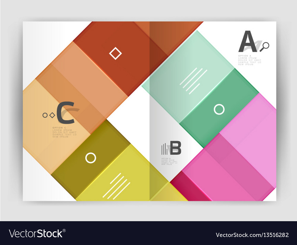Set of front and back a4 size pages business vector image Set of front and back a4 size pages business