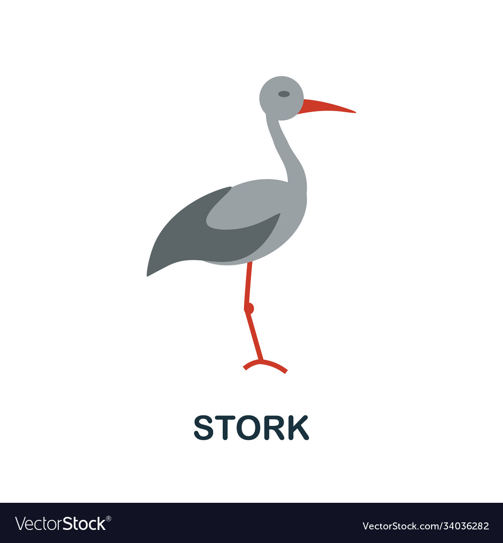 Stork icon simple element from autumn collection